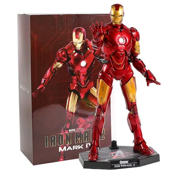 

Hot Toys Iron Man 2 Mark IV MK 4 PVC Action Figure Collectible Model Toy with LED Light