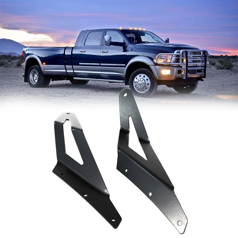 

54 inch Curved LED Light Bar Steel Upper Windshield Brackets for Dodge Ram 2500 3500 2003-2009 (1 Pair)