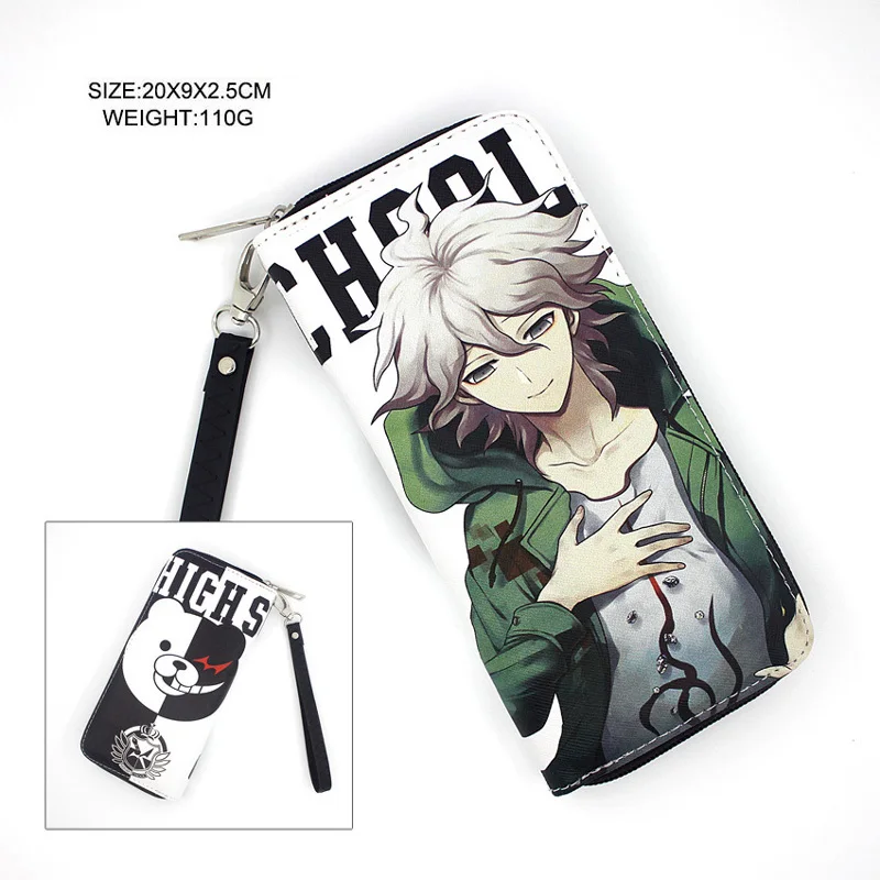 Цветной Длинный кошелек с принтом W Naegi Makoto & Monokuma из аниме Danganronpa|Кошельки| |