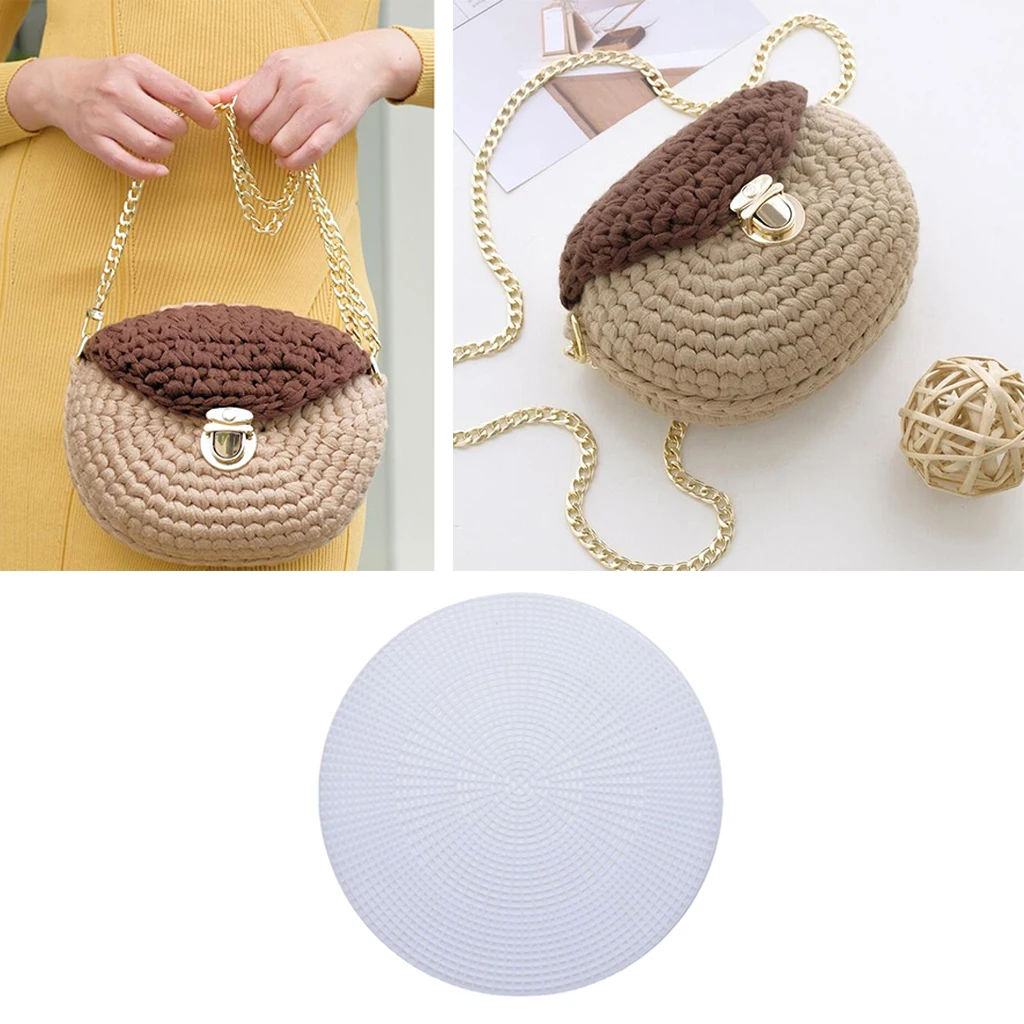10Pcs Clear Plastic Canvas Net Kit for DIY Embroidery Knit Bag Bottom Mat Crafts
