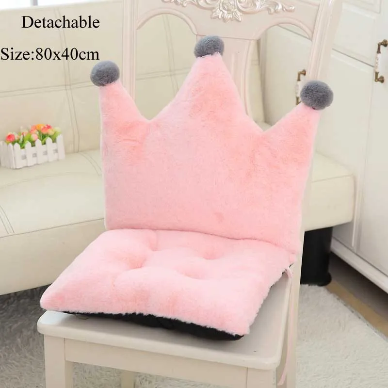 Милая мультяшная подушка для сиденья из искусственного меха кролика для домашнего декора и офиса, уплотненная подушка для сиденья, дивана, домашнего декора