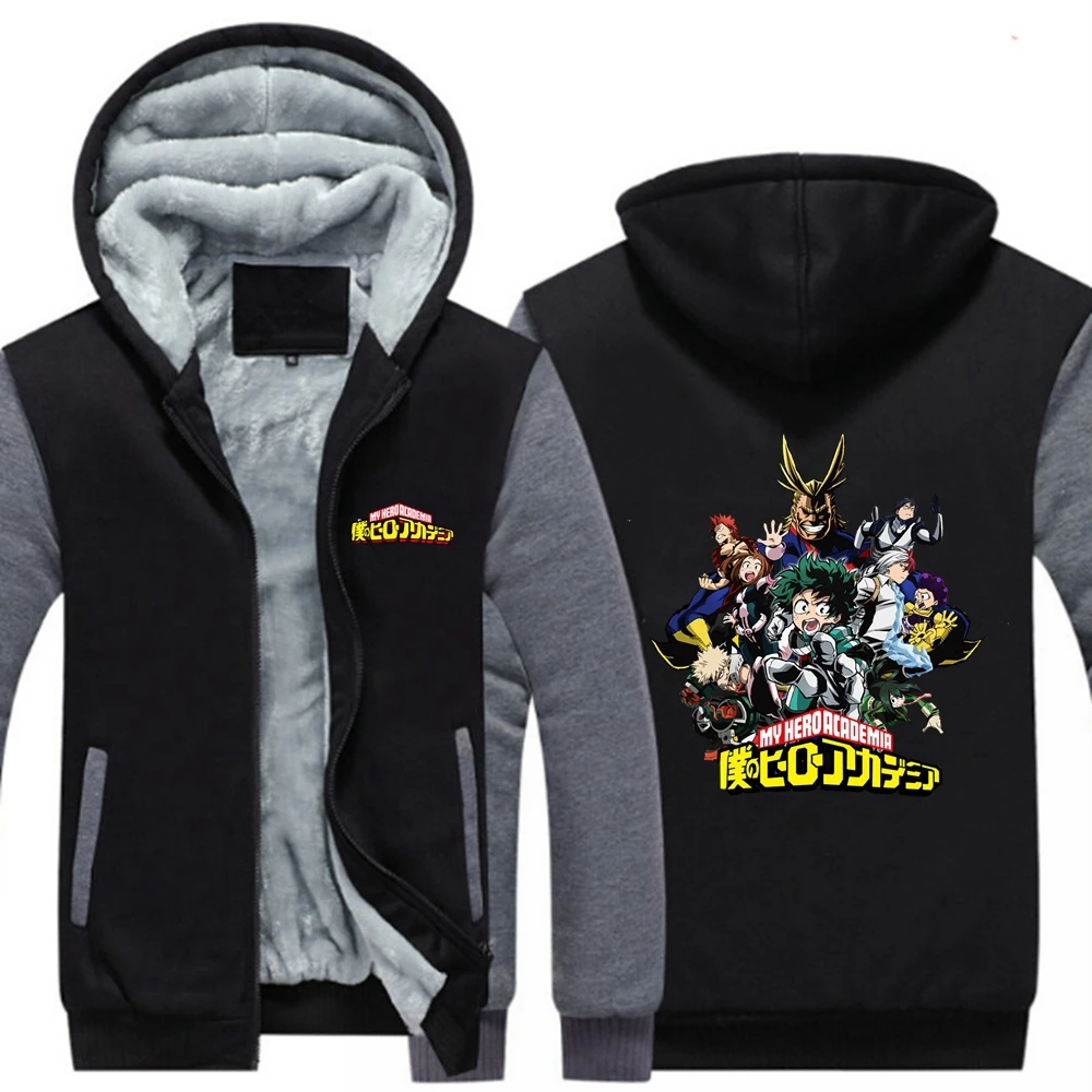 6 стилей Аниме My Hero Academy косплей костюм кофта с капюшоном зимняя мужская куртка на молнии#02 - Цвет: 6