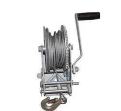 Treuil manuel à double engrenage, 3500lb, manivelle manuelle, bateau, Atv Rv, remorque, câble 33 pieds, câble solide 