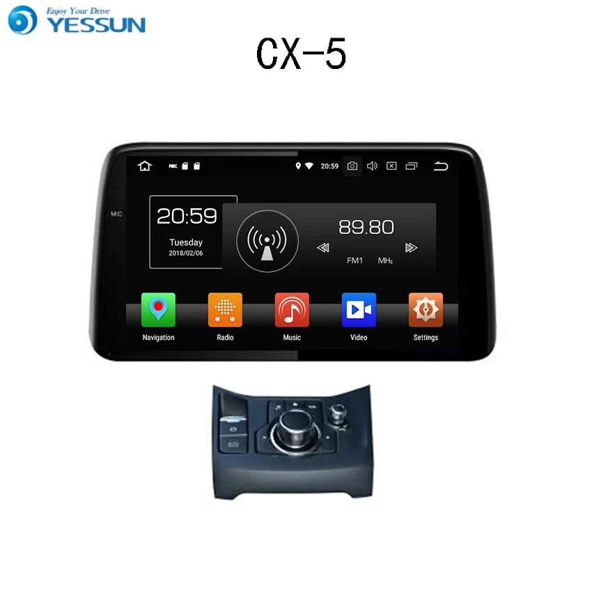 YESSUN Android 8 0 4G RAM для Mazda CX 5 2017 ~ 2018 Автомобильный навигатор GPS мультимедийный плеер