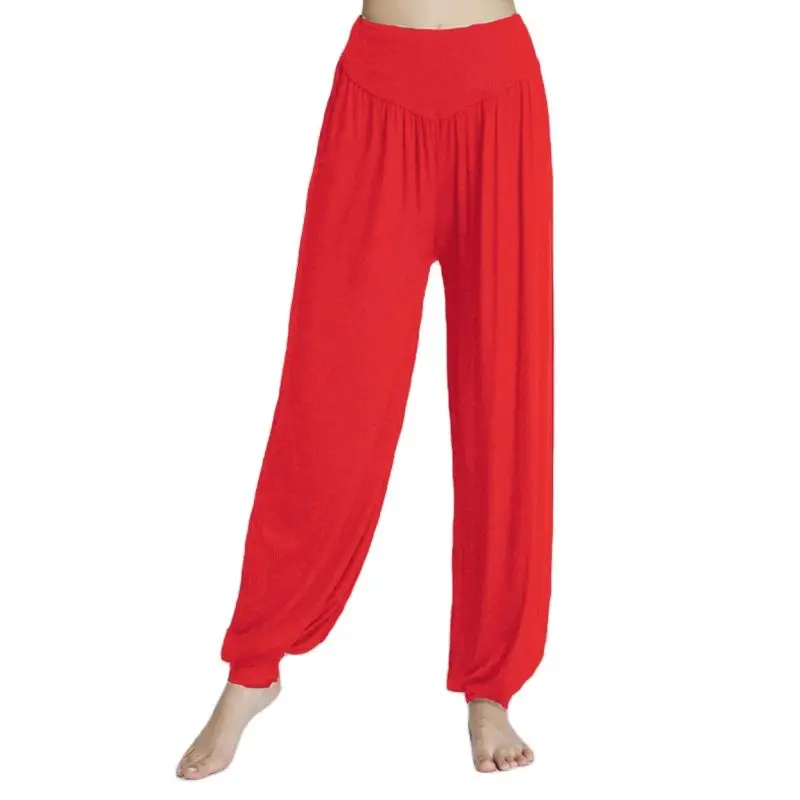 Yoga Pants High Waist Loose Yoga Pants Plus Candy Color Bloomers Fashion Comfortale Summer Sport Wear For Dancing