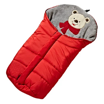 

Stroller Cushion Baby Sleeping Bag Outdoor Autumn Winter Warm Coral Velvet Baby Warming Pillow Anti-Kicking Sleep Sack Swaddle
