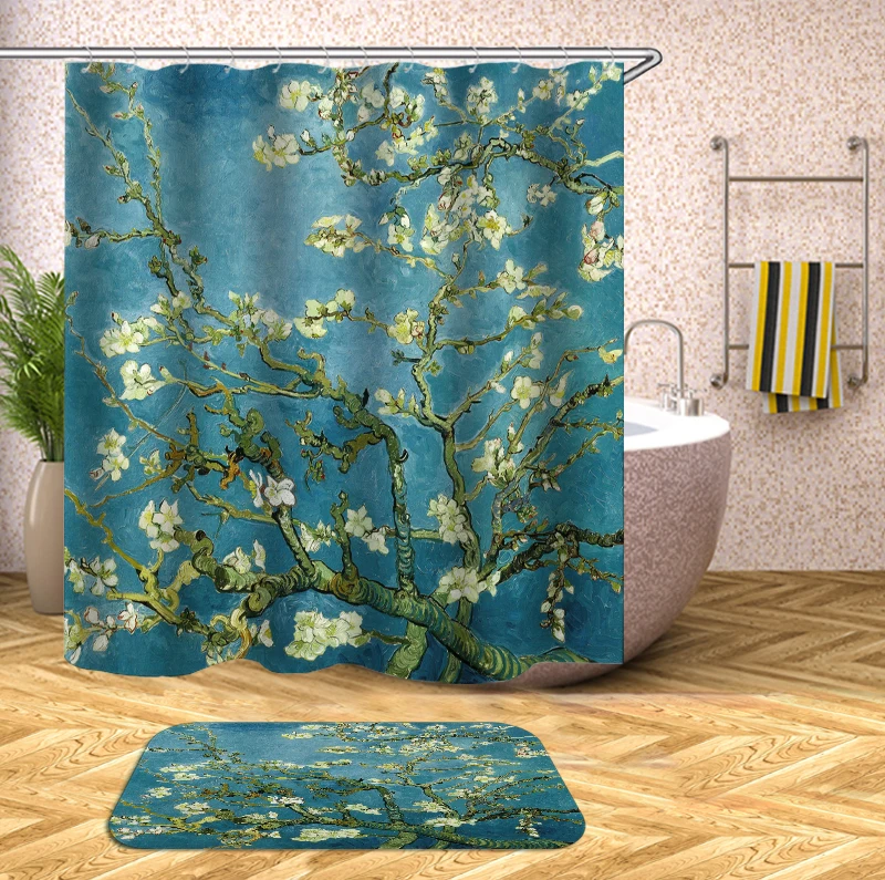 Занавеска для душа с изображением морской волны, водонепроницаемая занавеска для ванной комнаты - Цвет: yl1028