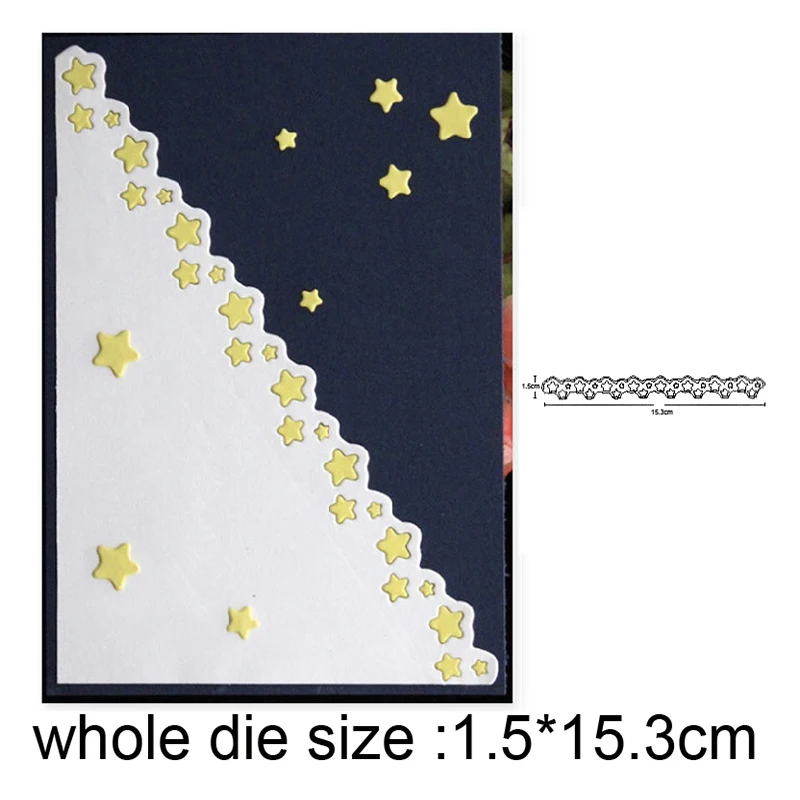 

Craft dies Christmas Stars Border Metal Cutting Dies for Diy Scrapbooking dies Album Paper Cards Decoration Embossing Dies 2020