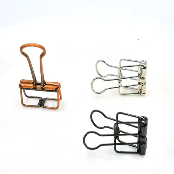 

Multipurpose Metal Portable Colored Hollow Metal Plating Long Tail Clip Fixed Ticket Clip School Office Supplies