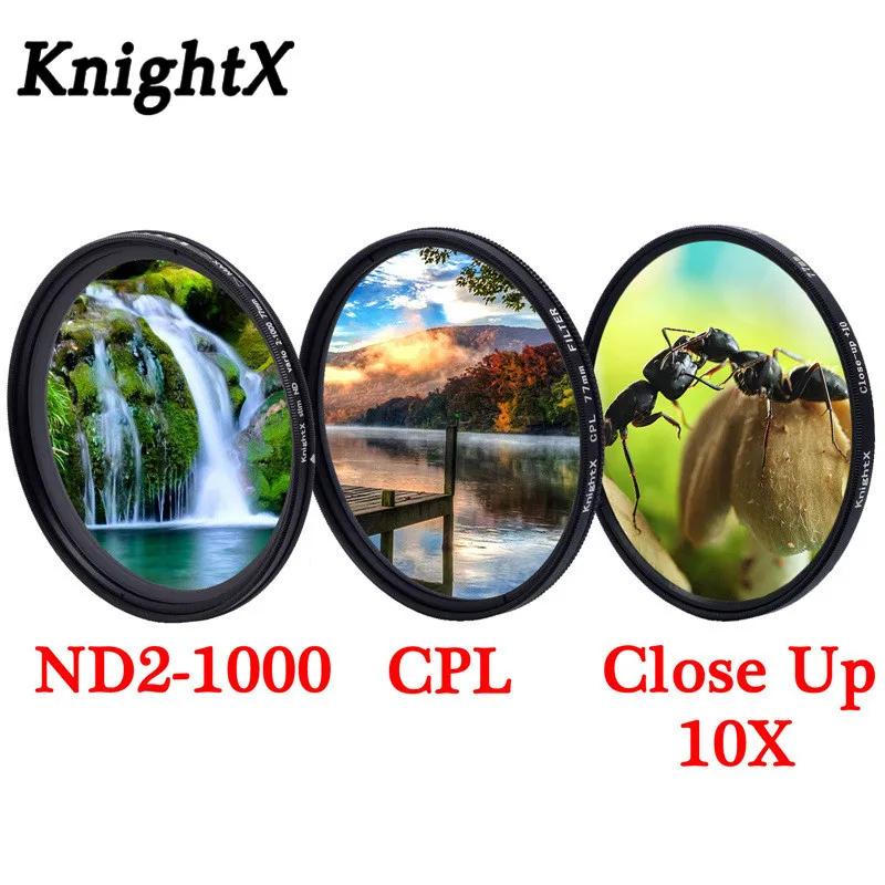Фильтр для объектива камеры KnightX с регулируемой нейтральной плотностью canon sony nikon