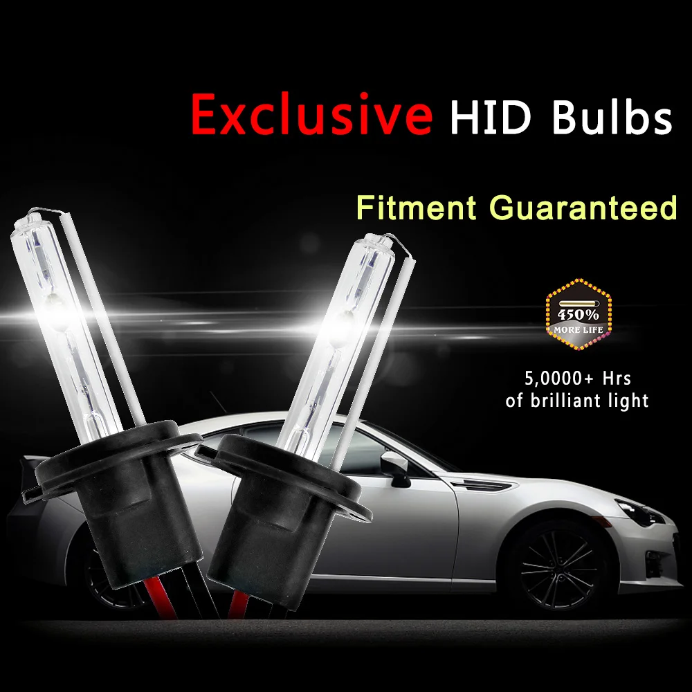2 шт 12В 55 Вт Ксеон H4 лампы H7 H1 H3 Xenon HID Conversion Kit KitH11 H8 9005 Авто галогенные лампы основного лампа 3000k 4300k 5000K 6000k 8000K