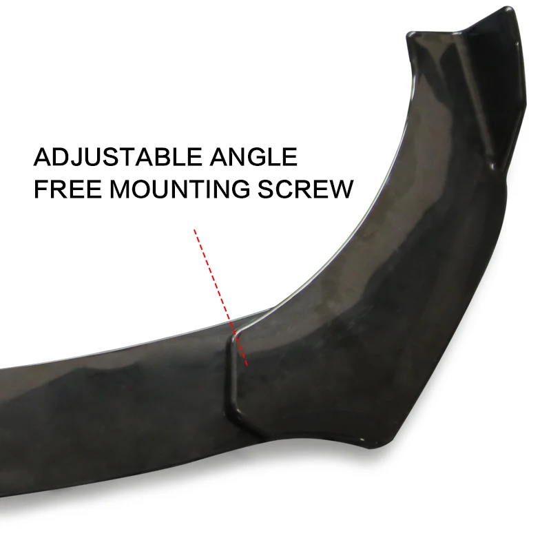 Car Front Bumper Splitter Lip Body Kit Spoiler Diffuser Lip Adjustable Universal For BMW Benz Audi VW Subaru car bumper spoiler,bumper lip,bumper lip decoration