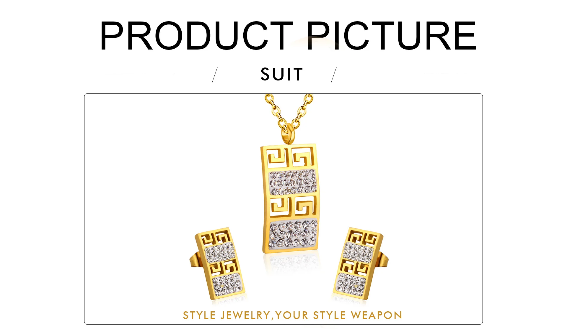 Роскошный кубический цирконий, ювелирный набор, золото/серебро, геометрический кулон, ожерелье из нержавеющей стали, массивные ожерелья, вечерние