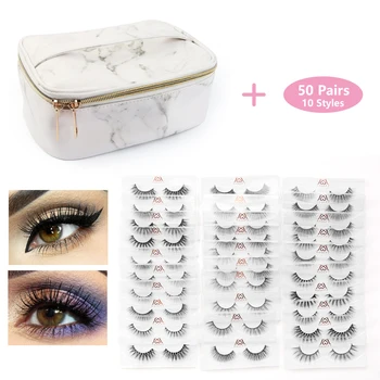 

Wholesale natural eyelashes 20/30/40/50 pairs false eyelashes 3d mink lashes extension fake lashes makeup eyelash for beauty