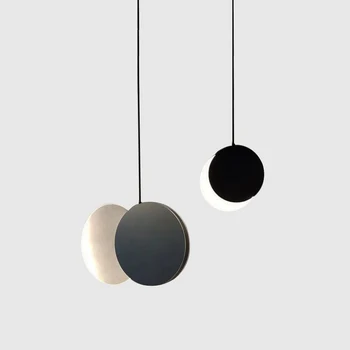 

Bedroom bedside small pendant lights modern minimalist creative dining room lamp Nordic designer bar eclipse pendant lamps