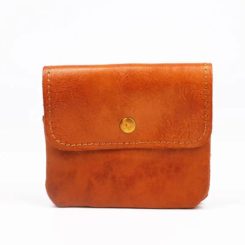 Vintage Style Men Leather Coin Purse Wallet Clutch Key Holder Zipper Small Soft Bag Mini Bag
