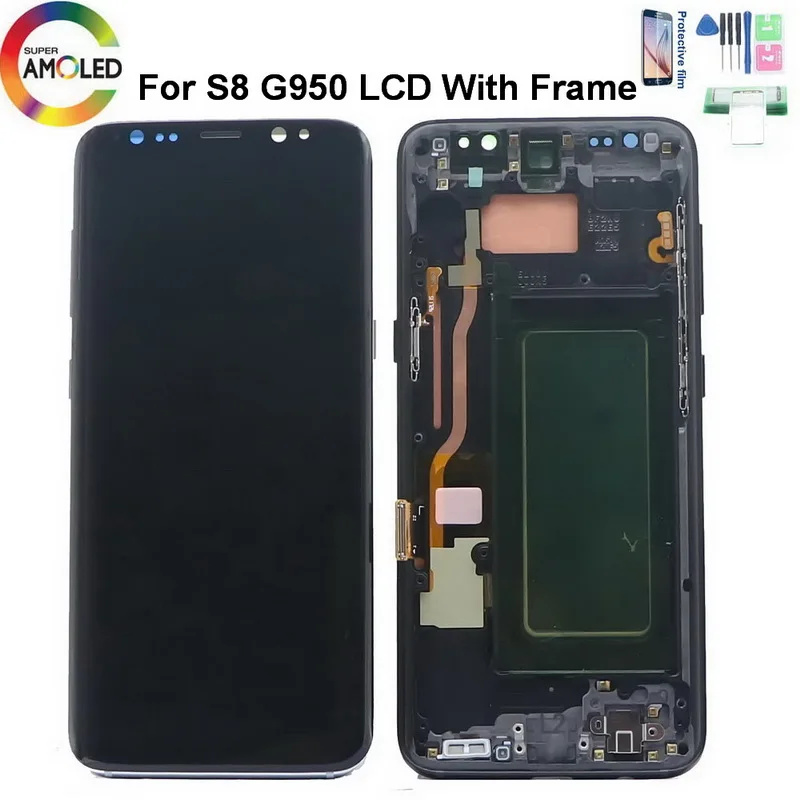 Оригинальный ЖК дисплей S8 для Samsung Galaxy G950 G950F SM с сенсорным экраном дигитайзер G950U рамкой и мертвыми