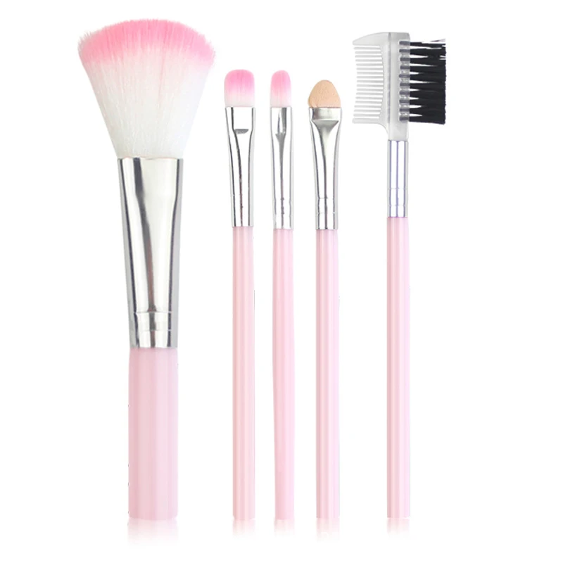 

5pcs/set Makeup Brush Foundation Powder Blush Eyeshadow Concealer Lip Eye Make Up Brush woman Cosmetics Beauty Makeup Tools