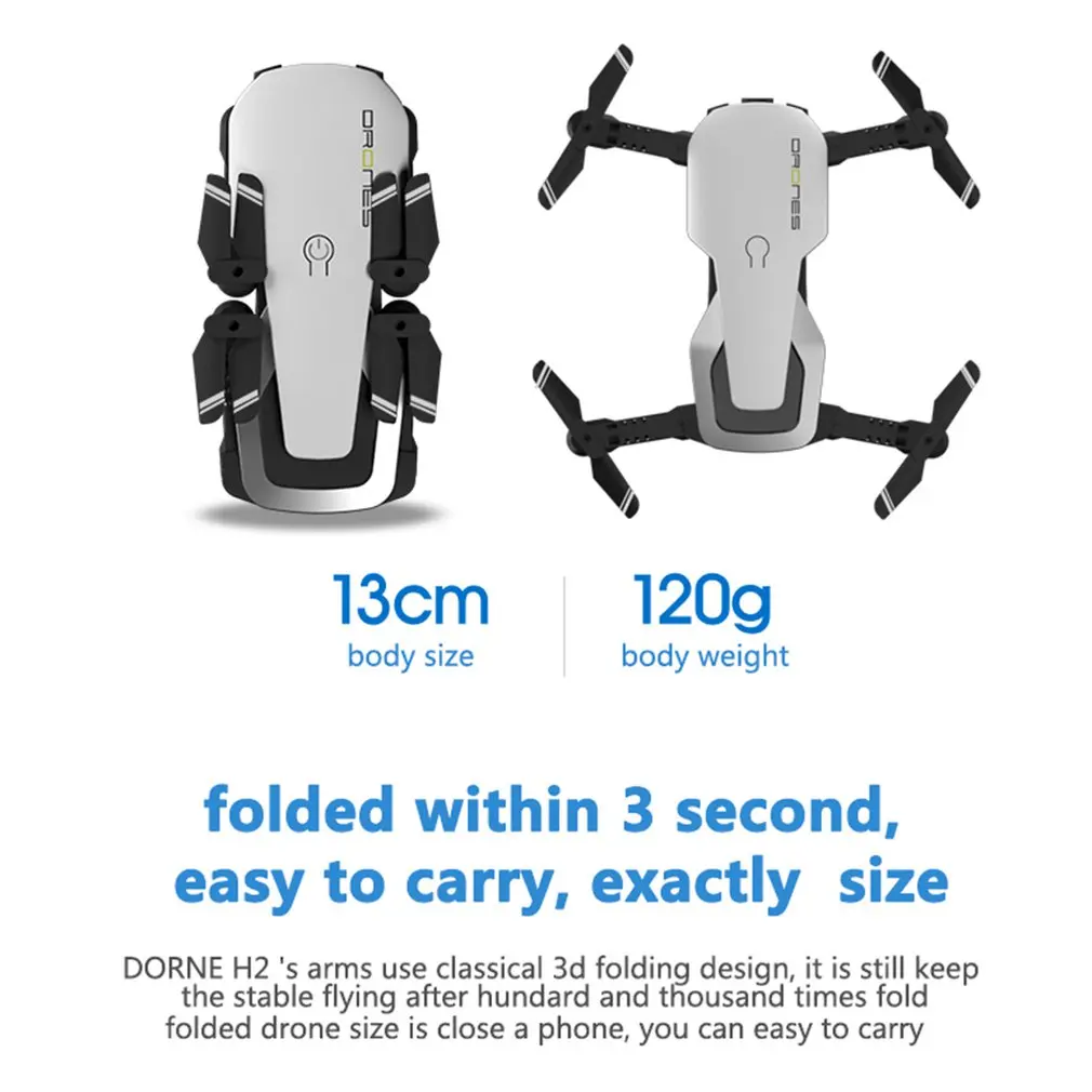 H2 RC складной Дрон Безголовый режим Дрон четырехосевой Самолет мини-Дрон с 30 Вт камерой приложение управление жестами фото Дрон