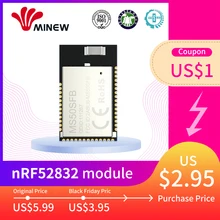 NRF52832 2,4 ГГц приемопередатчик беспроводной радиочастотный модуль Minew MS50SFB 2,4 ГГц Ble 5,0 приемник передатчик модуль Bluetooth