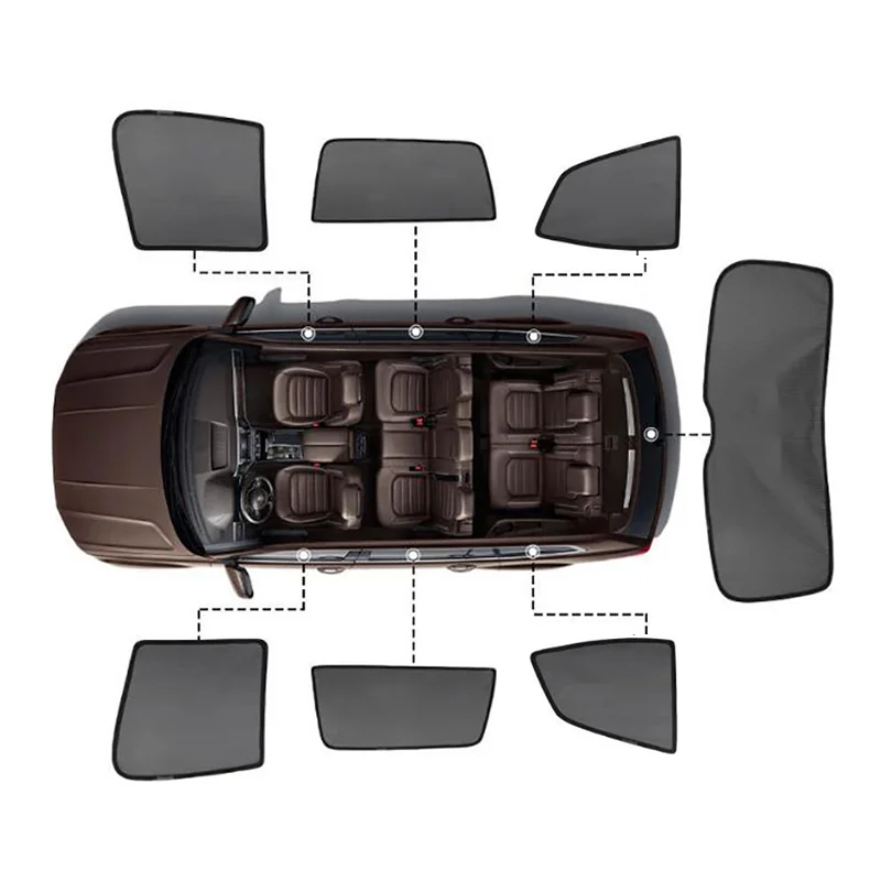 For Nissan Patrol Y62 Armada 2015 2018 2019 2020 Magnetic Car Sunshade Mesh Sun shade Side Window Sun Visor Sunscreen Insulation