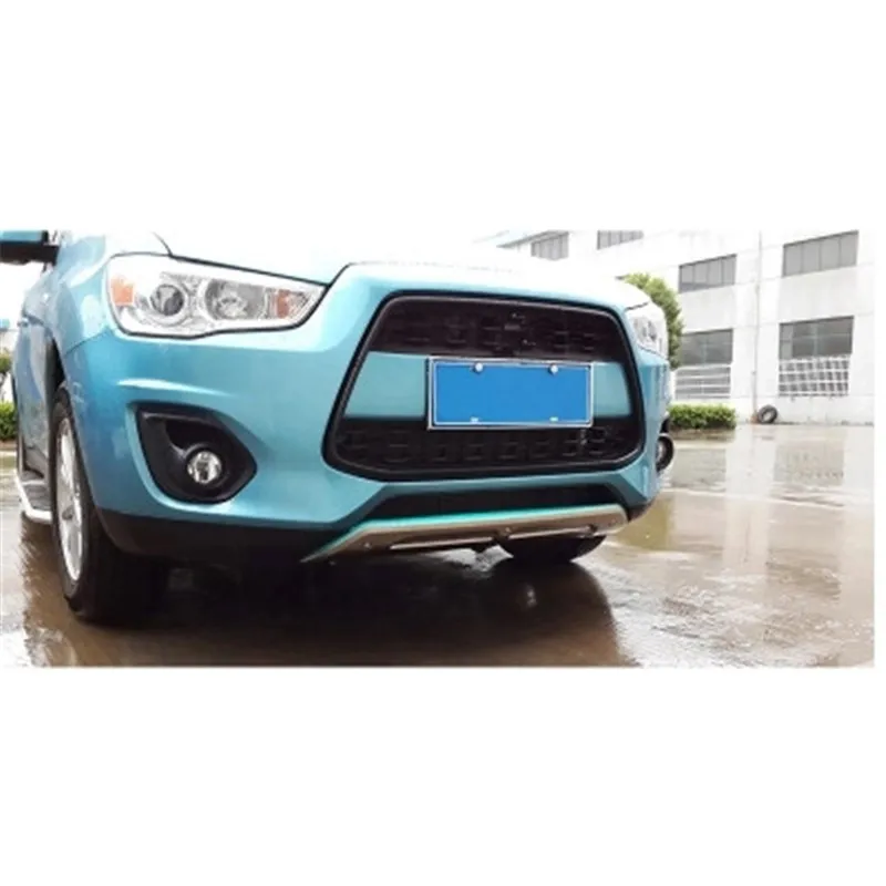 Car-styling-Stainless-steel-car-front-and-rear-Bumper-Protector-Skid-Plate-cover-fit-For-Mitsubishi
