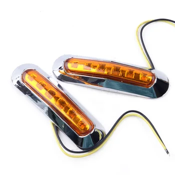 

6 LED Front Side Marker Indicator Lights Lamp Car Waterproof DC 12V-24V Fit For Truck Trailer Lorry Van