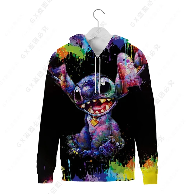 3D Printing Disney Lilo & Stitch Women's Sweatshirt Spring Fashion Boys and Girls Anime Hoodie Fall Harajuku Women's Super Dalia ABAGXAHY02
