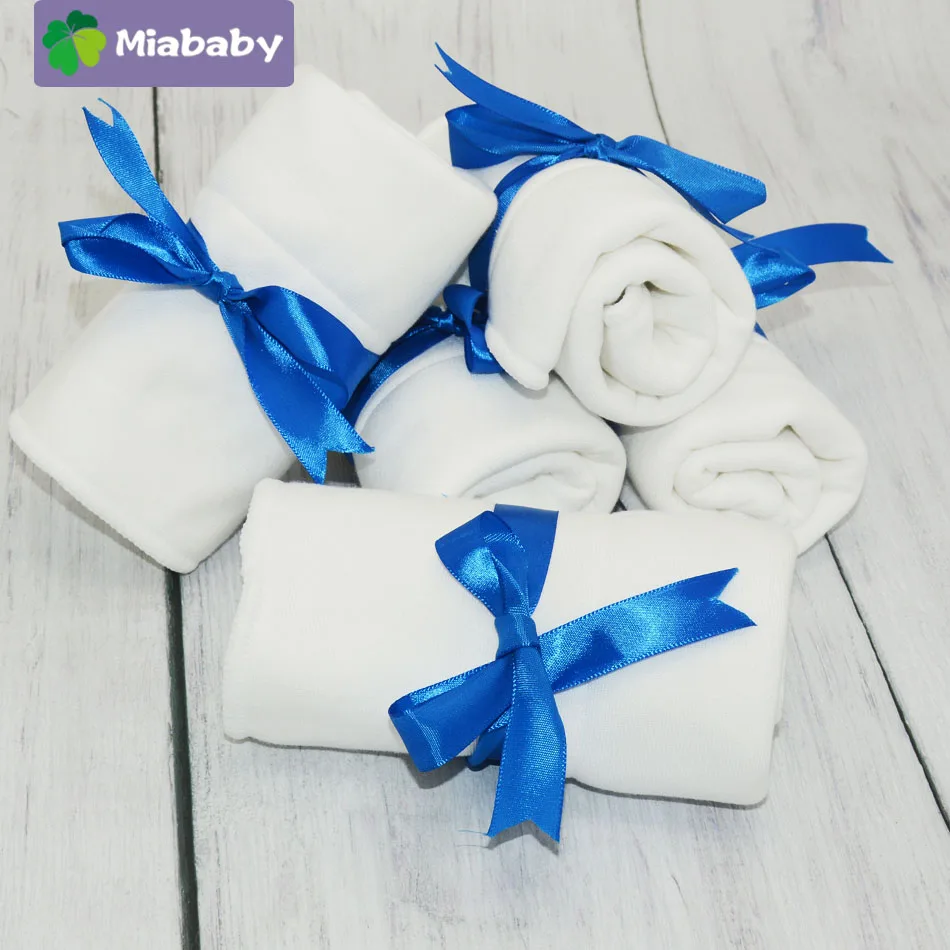 Diaper-Insert Square Miababy Cloth Bamboo Cotton Reusable for Nappy 5pcs Tri