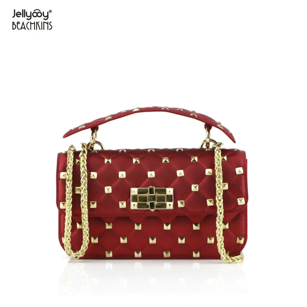 High Quality Transparent PVC Jelly Bags Famous Brand Chain Shoulder Bags For Women Summer Luxury Satchels Travel Purse Red - Цвет: Red