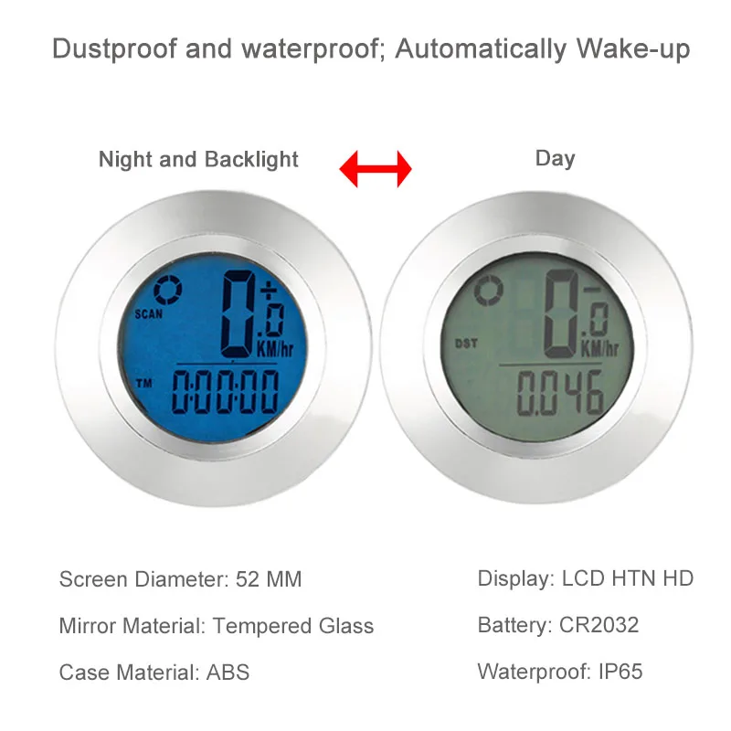 

Cycling Computer Temp Tachometer Bicycles Speedometer Stopwatch Rainproof Wireless Odometer Bike Computer LCD Backlight