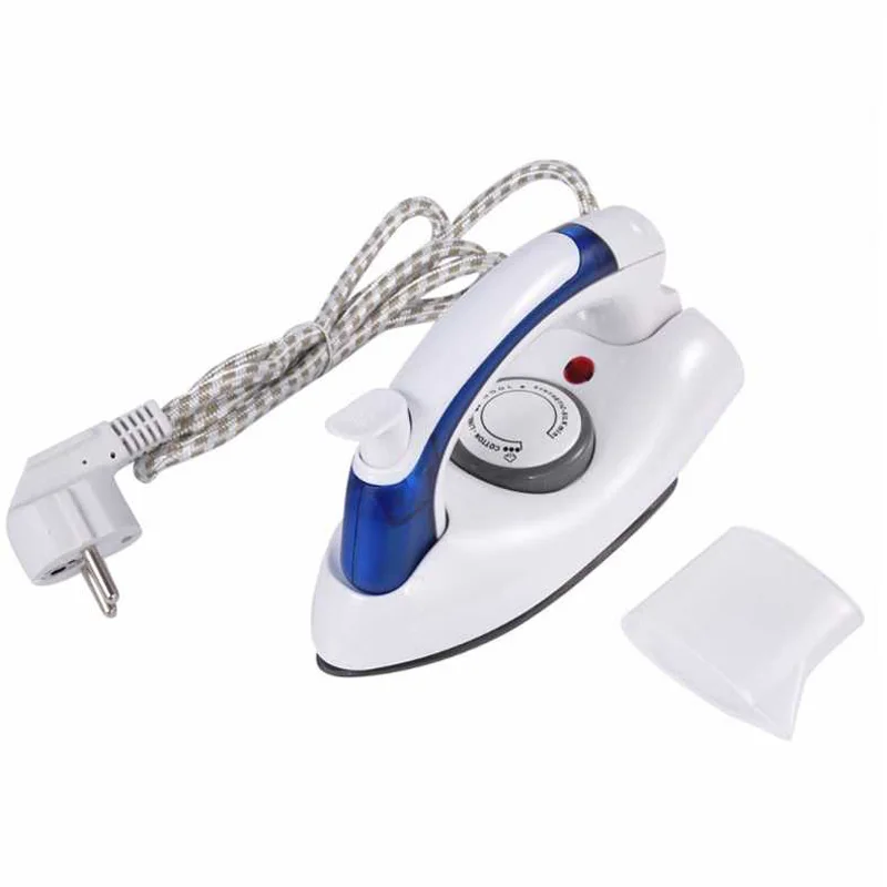 220V EU Портативный ручной складной электрический утюг с паром мини домашний дорожный Утюги машина для одежды с 3 зубцами тефлоновая плинтуса Flatiron - Цвет: 220V EU