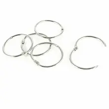 5 шт Скрапбукинг Металл 1," диа вкладыш связующее кольцо Серебряный тон