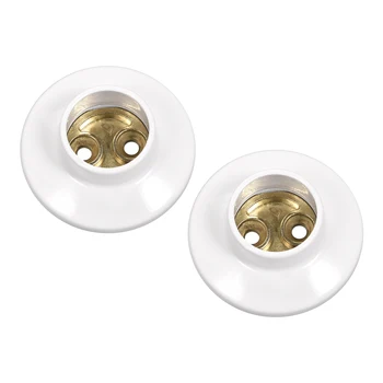 

uxcell Closet Rod Flange,25mm/0.98inch Dia White, Wardrobe Socket Bracket Support Holder for Pipe 2Pcs