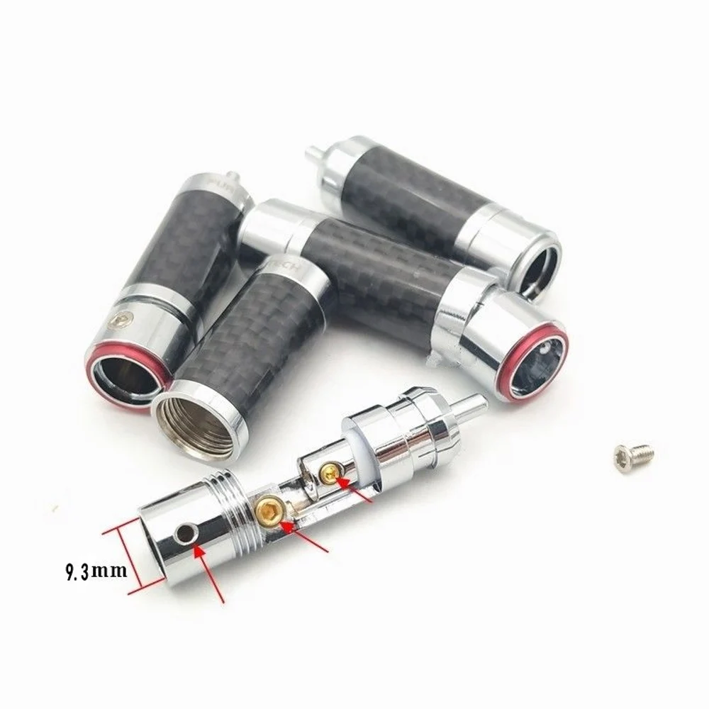 その他 FURUTECH FP-120F(R) RCA plug Genuine 4x Furutech FP-120 (R) Rhodium Plated RCA Connector