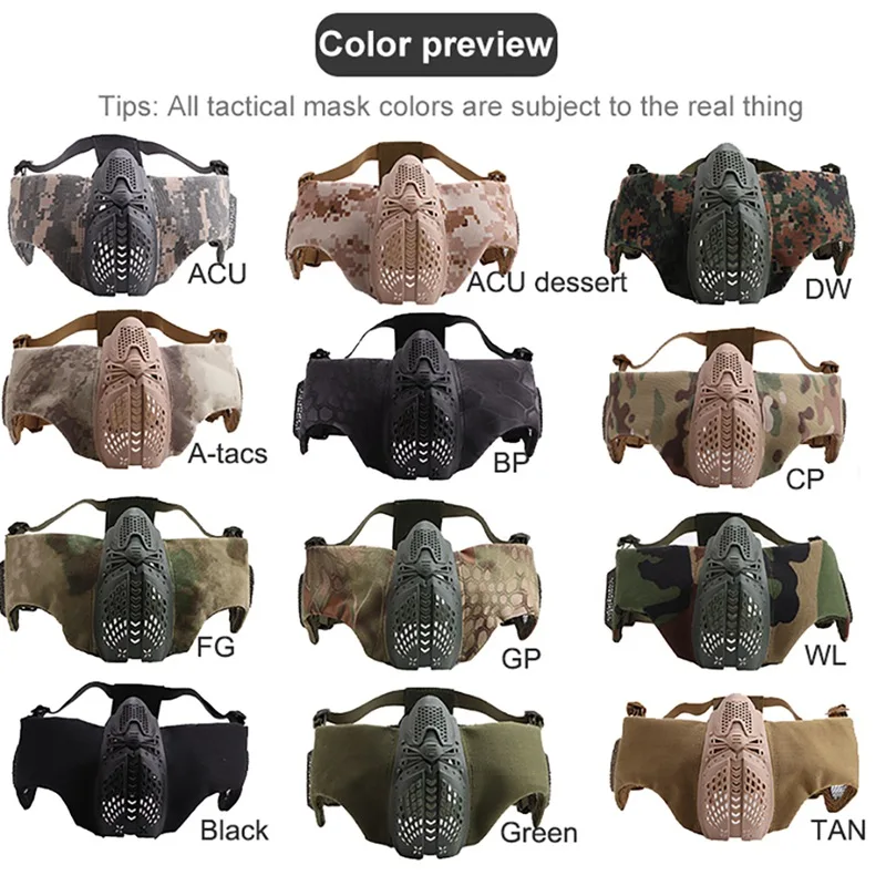 Airsoft полумаска для лица с маской дизайн паук легкий складной дышащий Портативный Защита для полости рта для активного отдыха на велосипеде