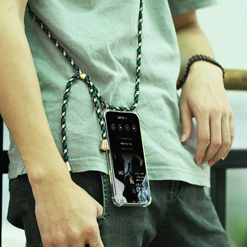 

Strap Cord Chain Phone Cover for iPhone 11pro XIR Necklace Lanyard Mobile Carry Cover Case to hang For iPhone XIR 11pro Cases