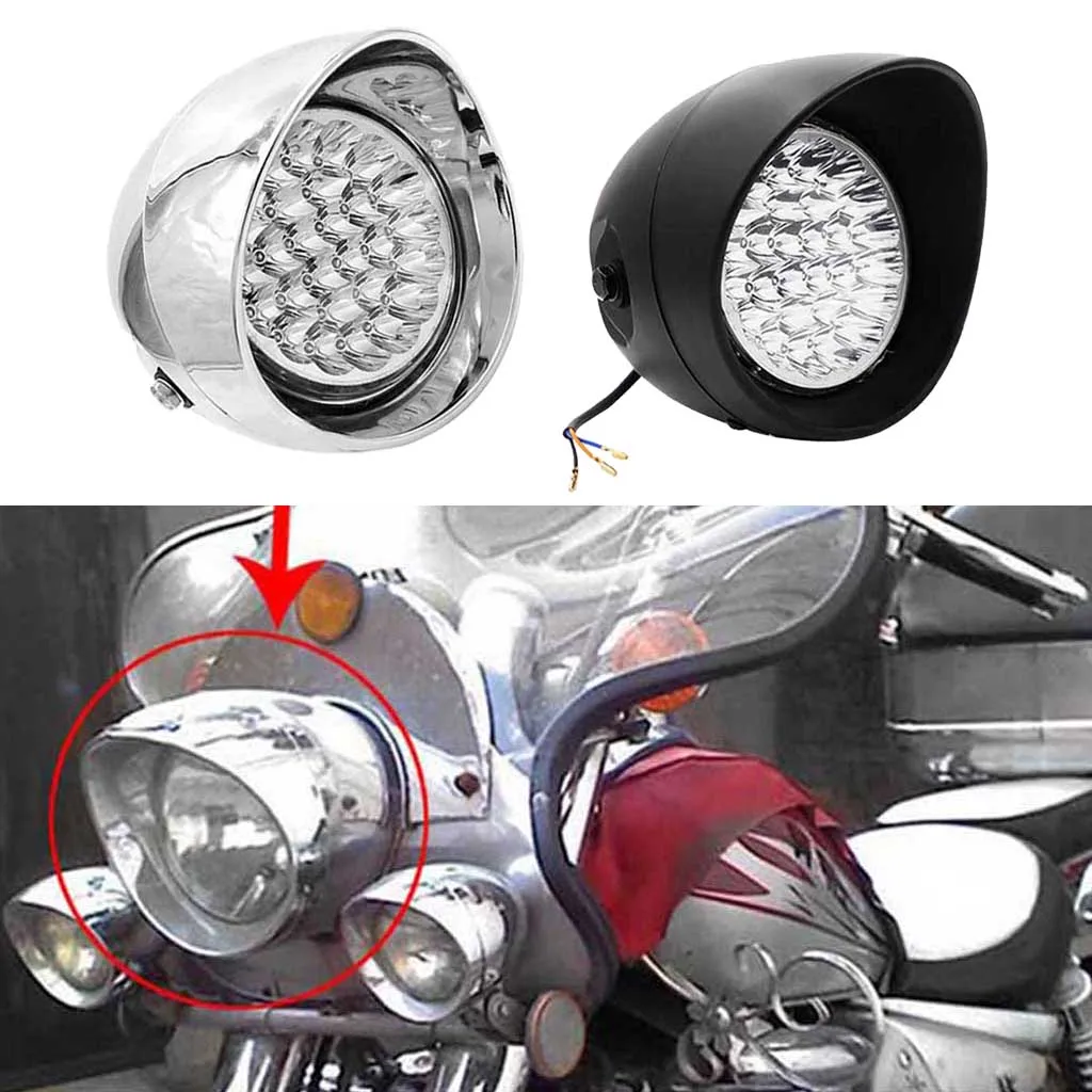 

Motorcycle LED headlight Electric Bicycles Super bright LED external Spot Work light for Harley Retro Style 12V 55W Waterproof