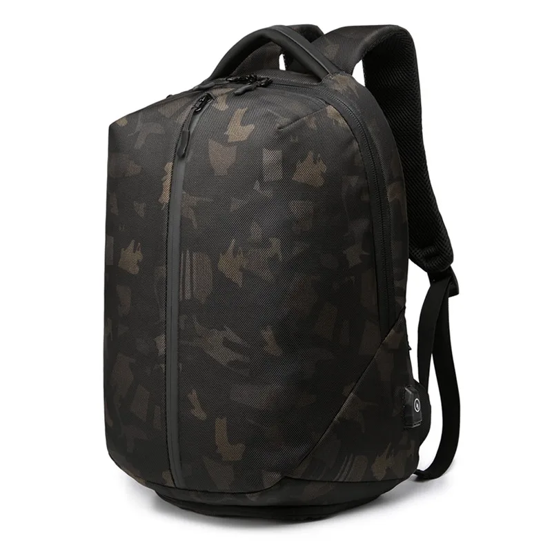 Camouflage OZUKO, рюкзак для ноутбука, мужской, 1680D, Оксфорд, USB зарядка, рюкзак для путешествий, Противоугонный, водонепроницаемый, на молнии, для фитнеса, сумка, обувь, карман - Цвет: Camouflage