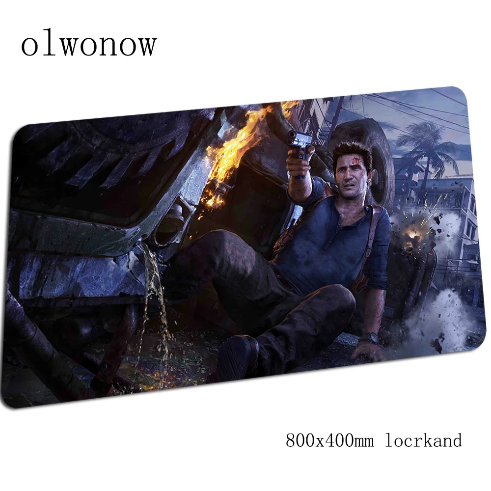 Uncharted коврик для мыши шикарное 80x40 см игровой коврик для мыши Коврик для нетбука Профессиональный; яркие платья с padmouse pc gamer коврики геймпад - Цвет: Size 800x400x2mm