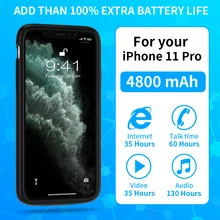 Чехол-аккумулятор Newdery для iphone 11 Pro 4800 мАч, чехол для зарядки всего тела Defender Edge, тонкий беспроводной зарядный чехол для iphone 11