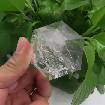 

New Type Hexagonal Pyramid 6 Faced 5cm 90~120g Natural Clear Quartz Crystal Pyramid Reiki Healing Cap Pyramid Wholesale