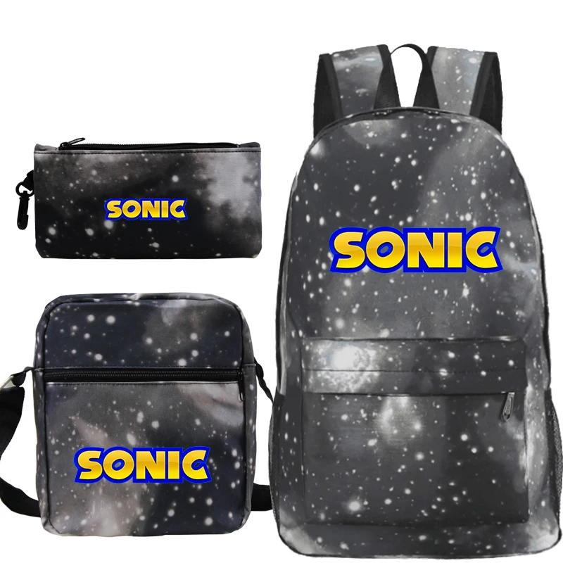 Plecak Kpop Mochila Sonic рюкзак с ежом для мужчин 3 шт./компл. хип хоп аниме Sac Dos Пенал школьный сумки для девочек-подростков