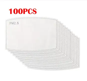 

100pcs Disposable Mask 5 Layer Pad Filter paper Disposable Masks Anti-dust bacteria Adult Safe PM2.5 protective