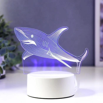 

Lamp "Shark" LED RGB from the network 20x14.4 cm 5074807