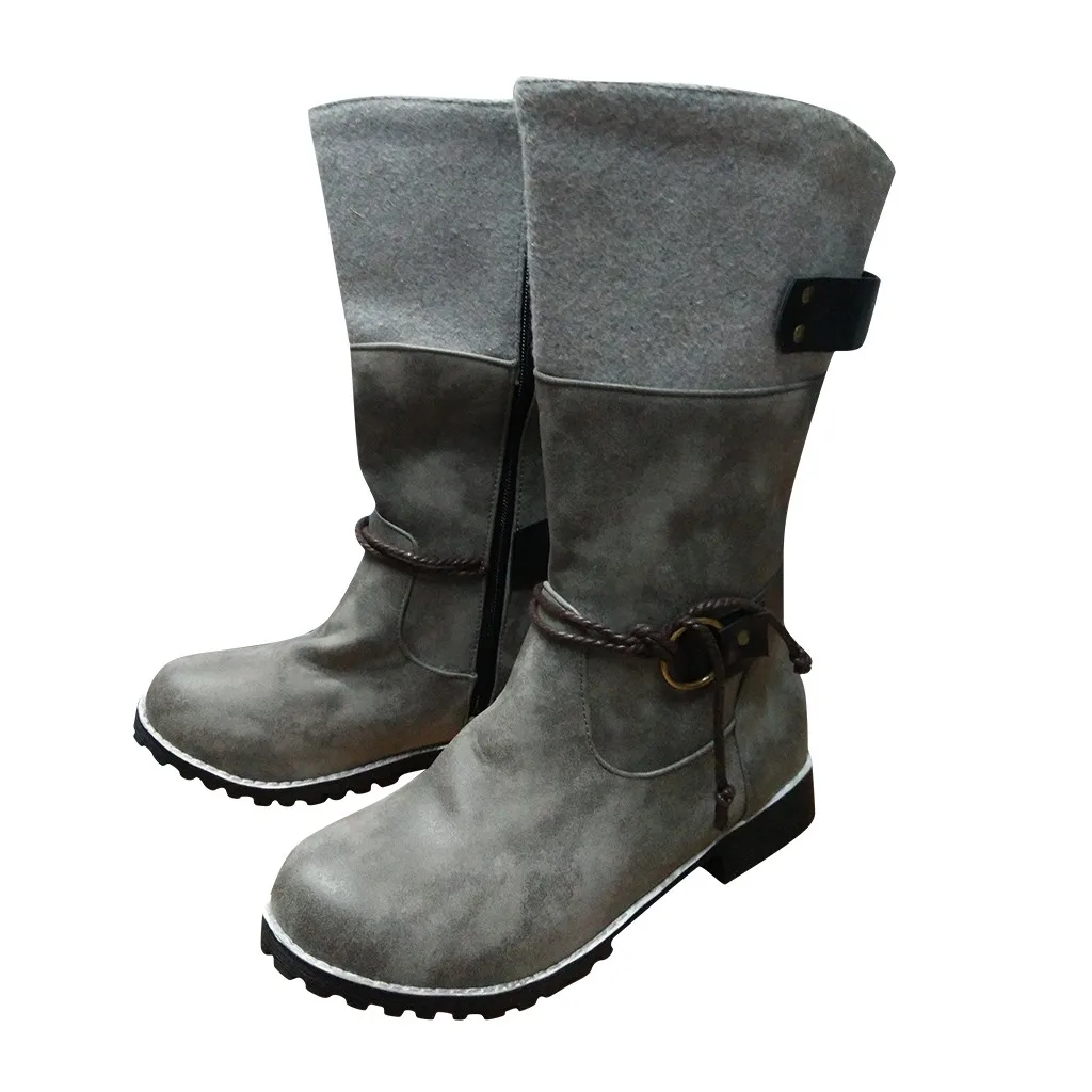 Обувь; женские модные ботинки; zapatos de mujer; сапоги до колена; женские модные пикантные теплые зимние сапоги на высоком каблуке с пряжкой