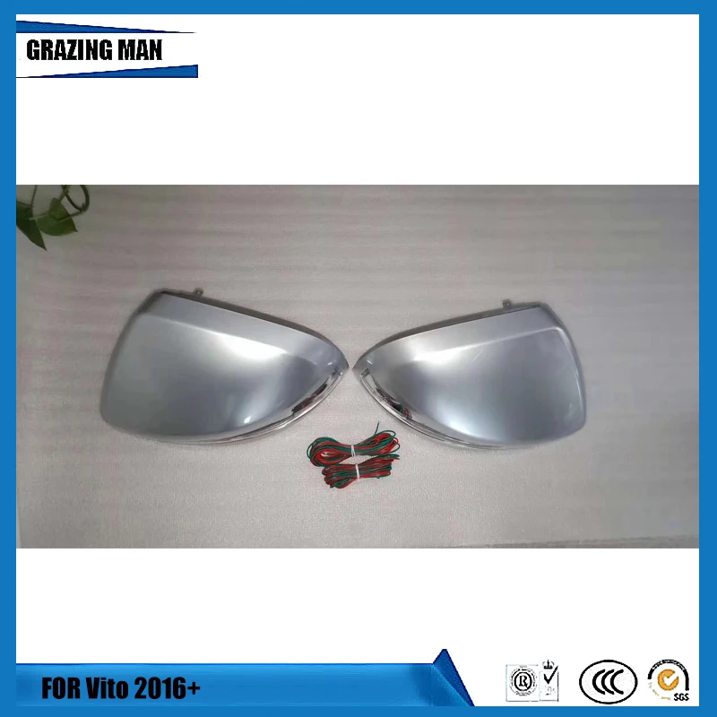 Car ABS Mirror Cover Placement for Vito Vito Mirror Cover with LED