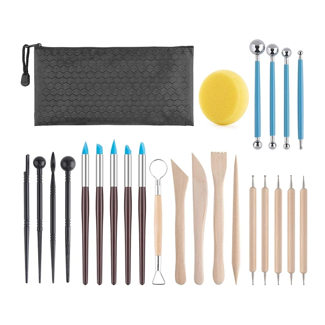 set Pottery Clay Tools Sculpting Kit Sculpt Smoothing Wax Carving Ceramic  Polymer Shapers Modeling Carved Ceramic DIY Tools - AliExpress
