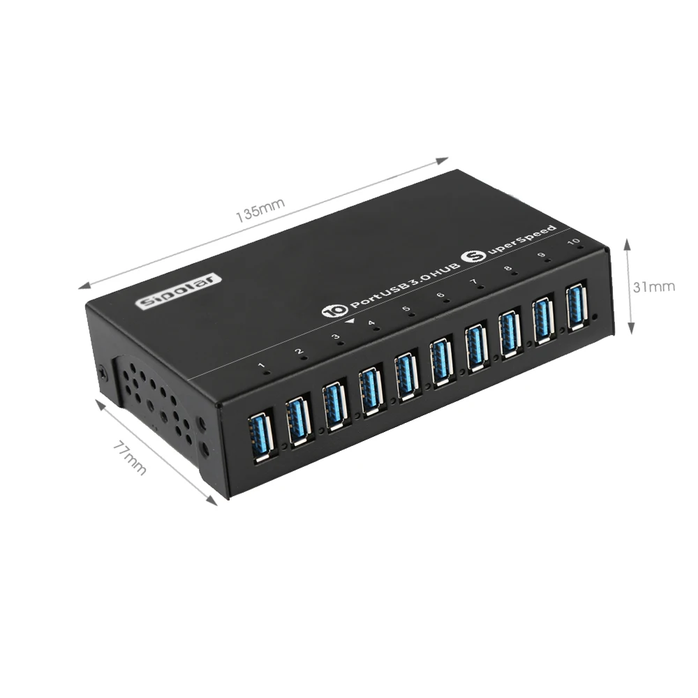 Sipolar 10 портов Мульти USB 3 0 Высокоскоростная синхронизация данных концентратор