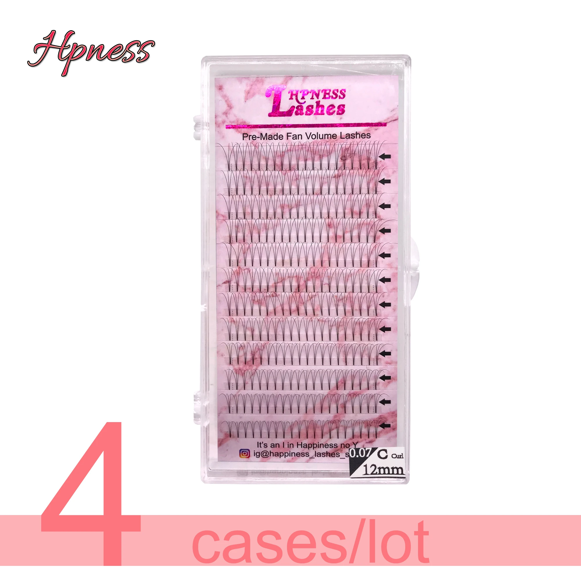 

3D/4D/5D Volume Fans Eyelashes Extension 4Trays Premium Individual Makeup Pre-Fanned Natural Soft 100% Hand-Made For Salon